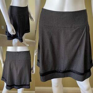 Short Charcoal Grey Skirt with Pockets